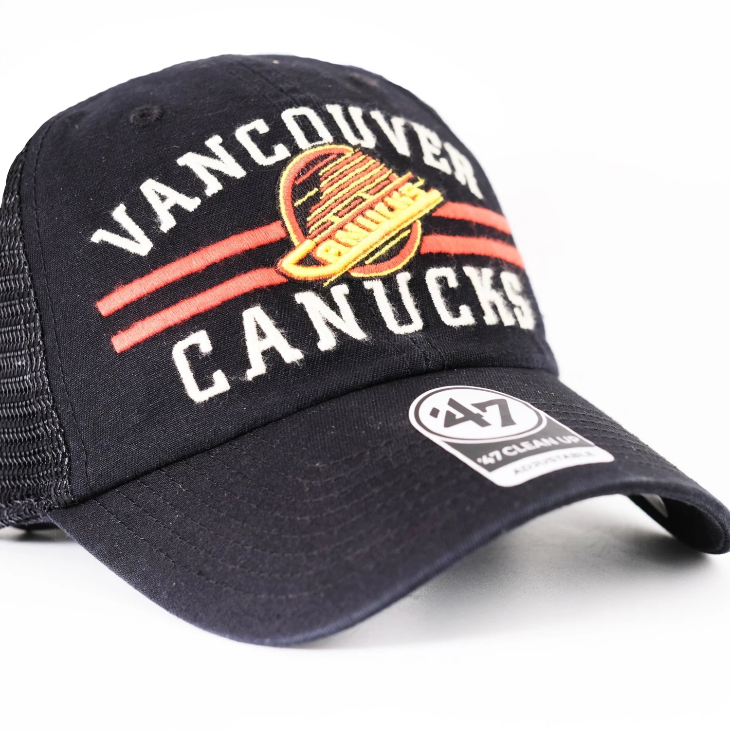 '47 BRAND Vancouver Canucks Third - 47 Brand NHL Clean Up Highpoint Adjustable Hat - Black OSFM - Image 2
