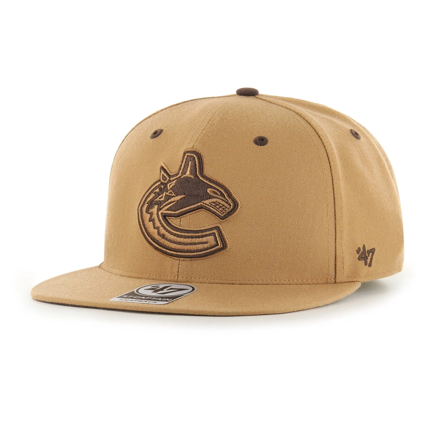 '47 BRAND Vancouver Canucks 47 Brand NHL Toffee Captain Hat Tan