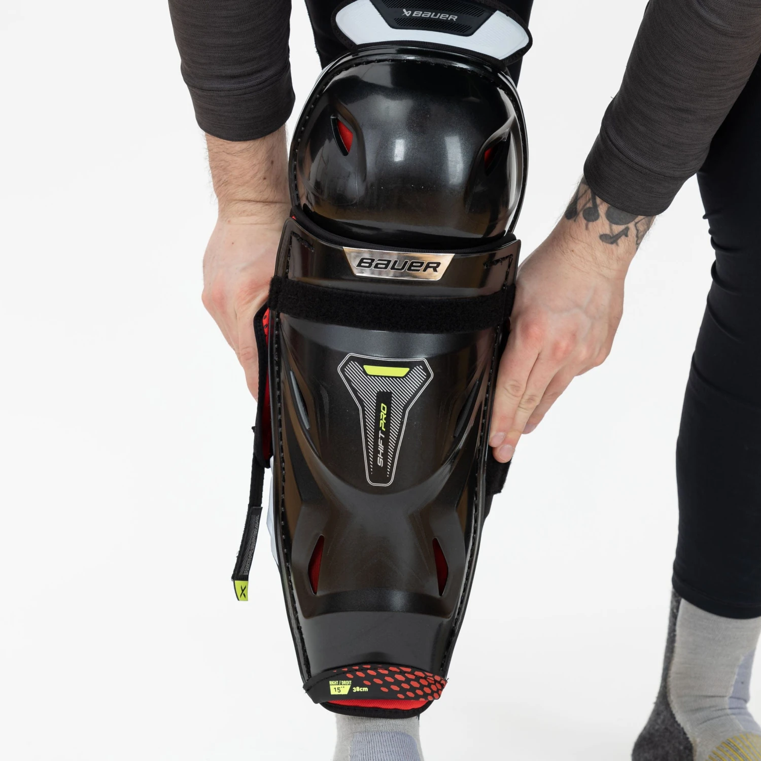 Bauer Vapor Shift Pro Junior Hockey Shin Guards - Image 7