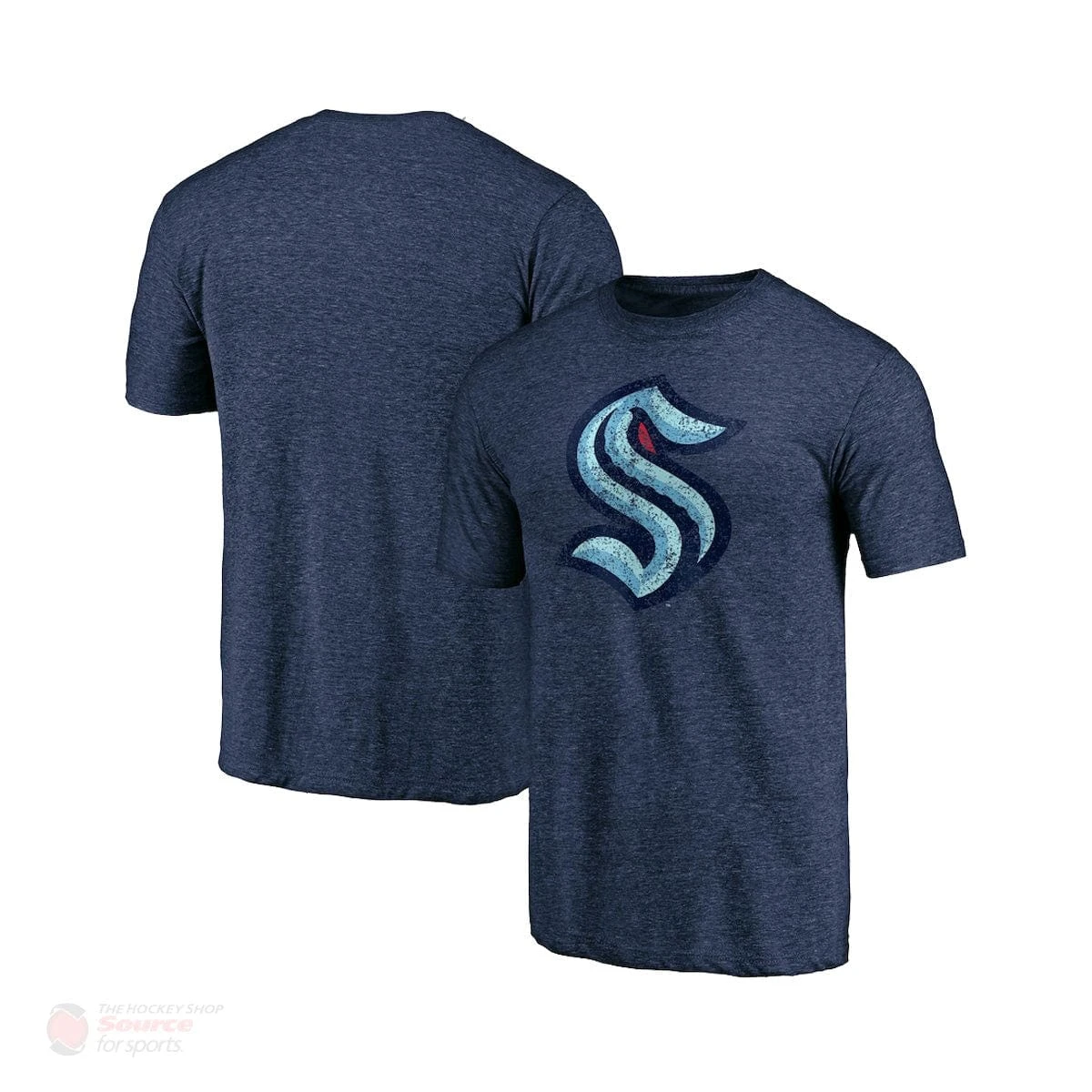 Seattle Kraken Fanatics Distressed Tri-Blend Mens Shirt - Image 4