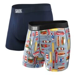 Saxx Ultra Boxers - Back Yard BBQ / Navy (2 Pack)