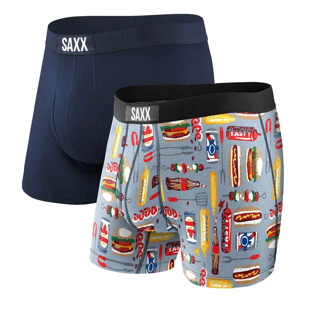 Saxx Ultra Boxers - Back Yard BBQ / Navy (2 Pack)
