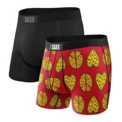 Saxx Ultra Boxers - Piece & Love / Black (2 Pack)