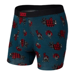 Saxx Ultra Boxers - Storm Blue Buffalo Check
