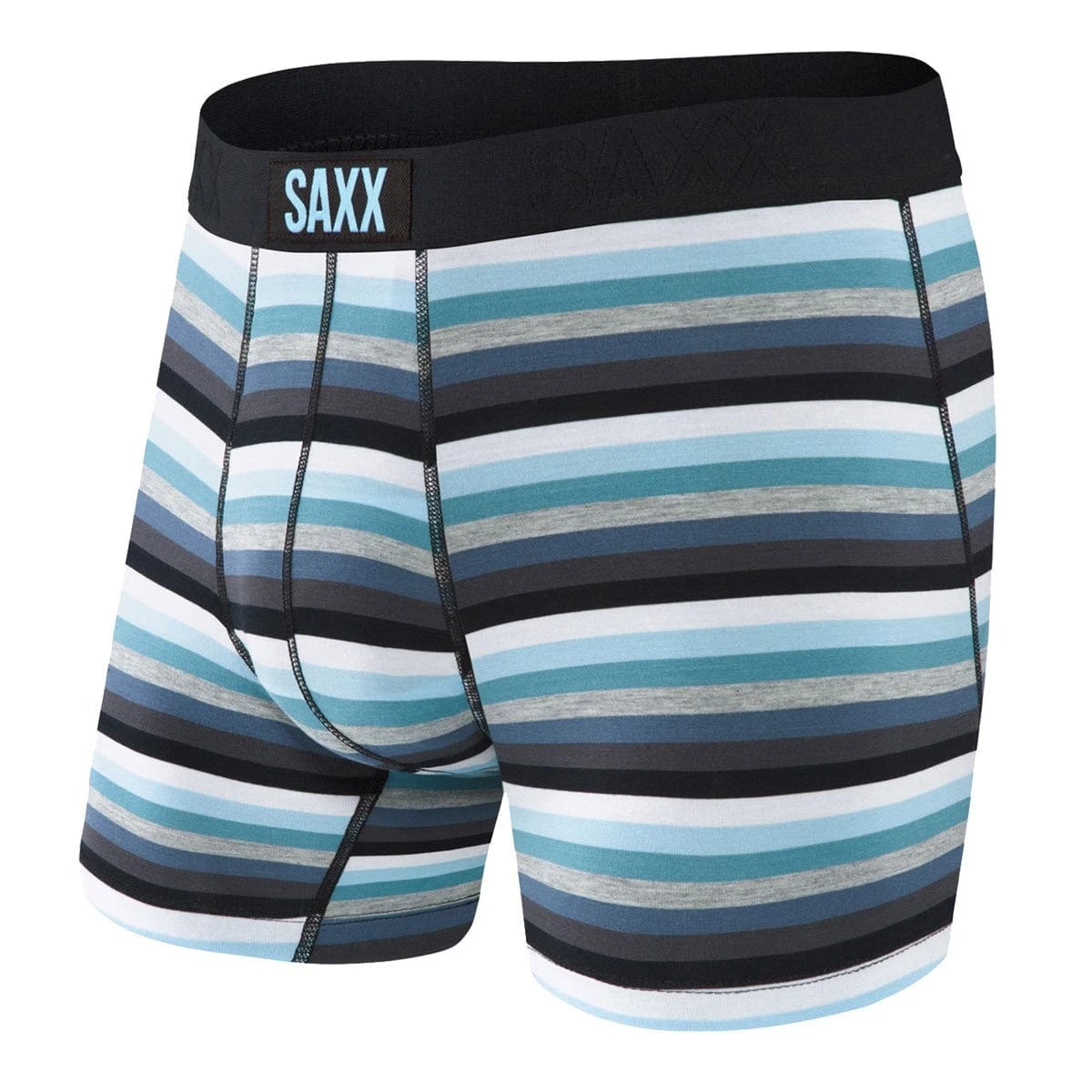 Saxx Vibe Boxers - Grey Pop Stripe